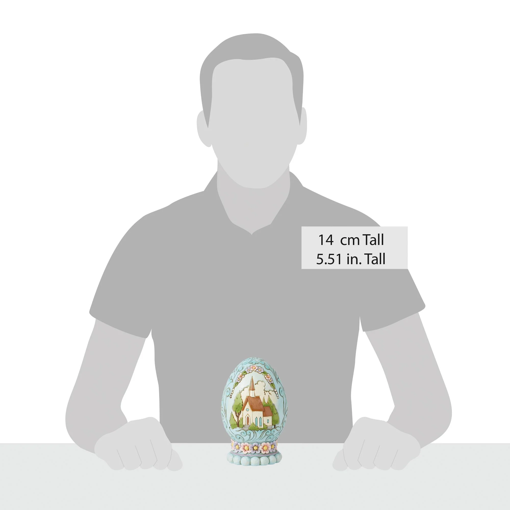 Egg with Church Scene Figurine - Image 5