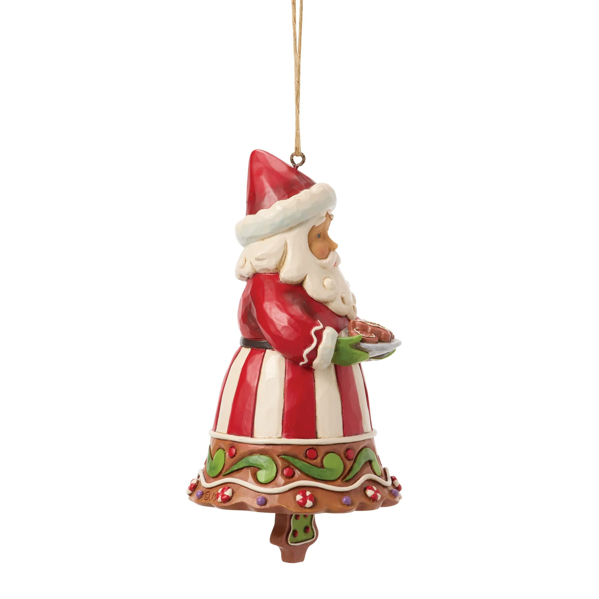 Gingerbread Santa Bell Orn - Image 4
