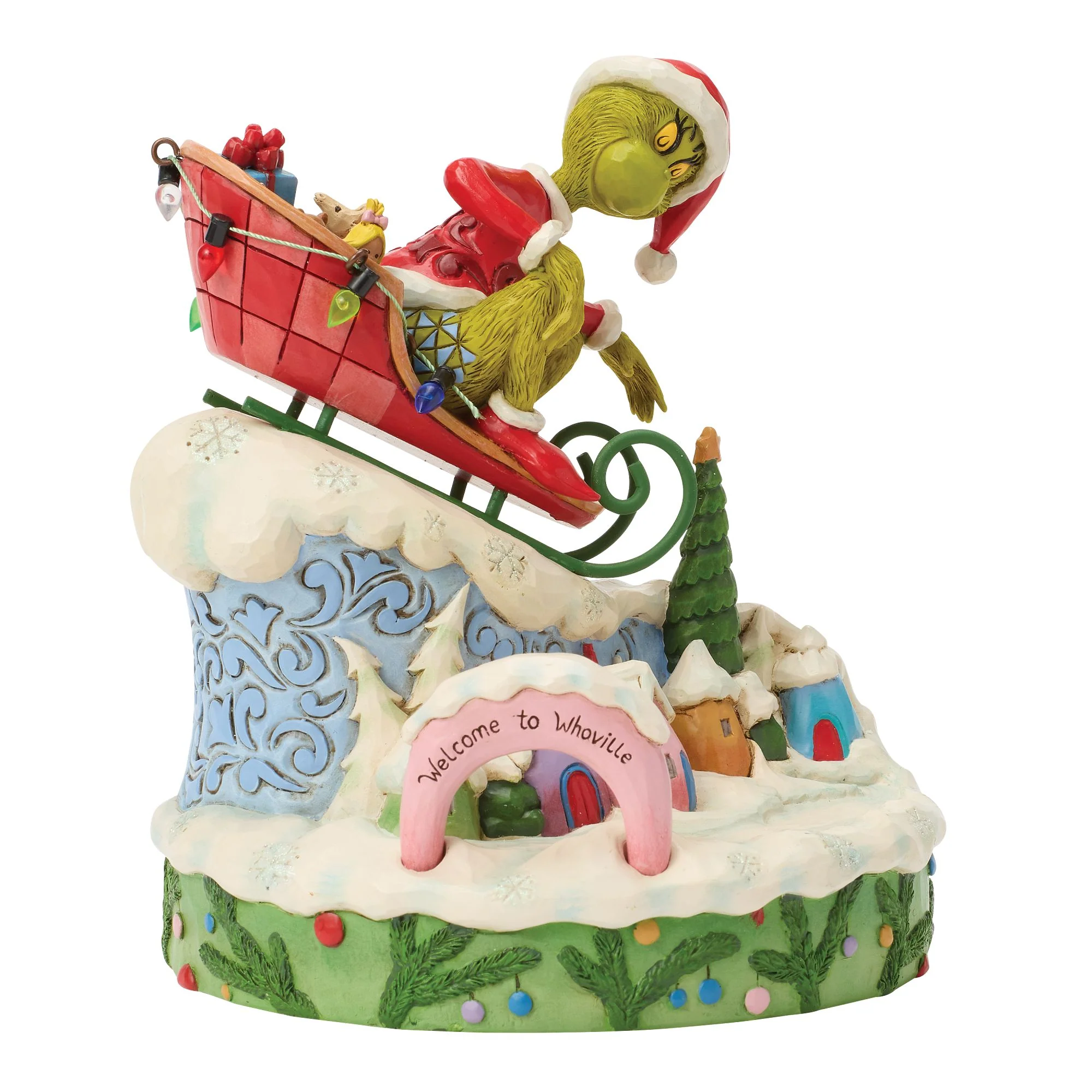 Grinch on Small Sled Figurine - Image 2