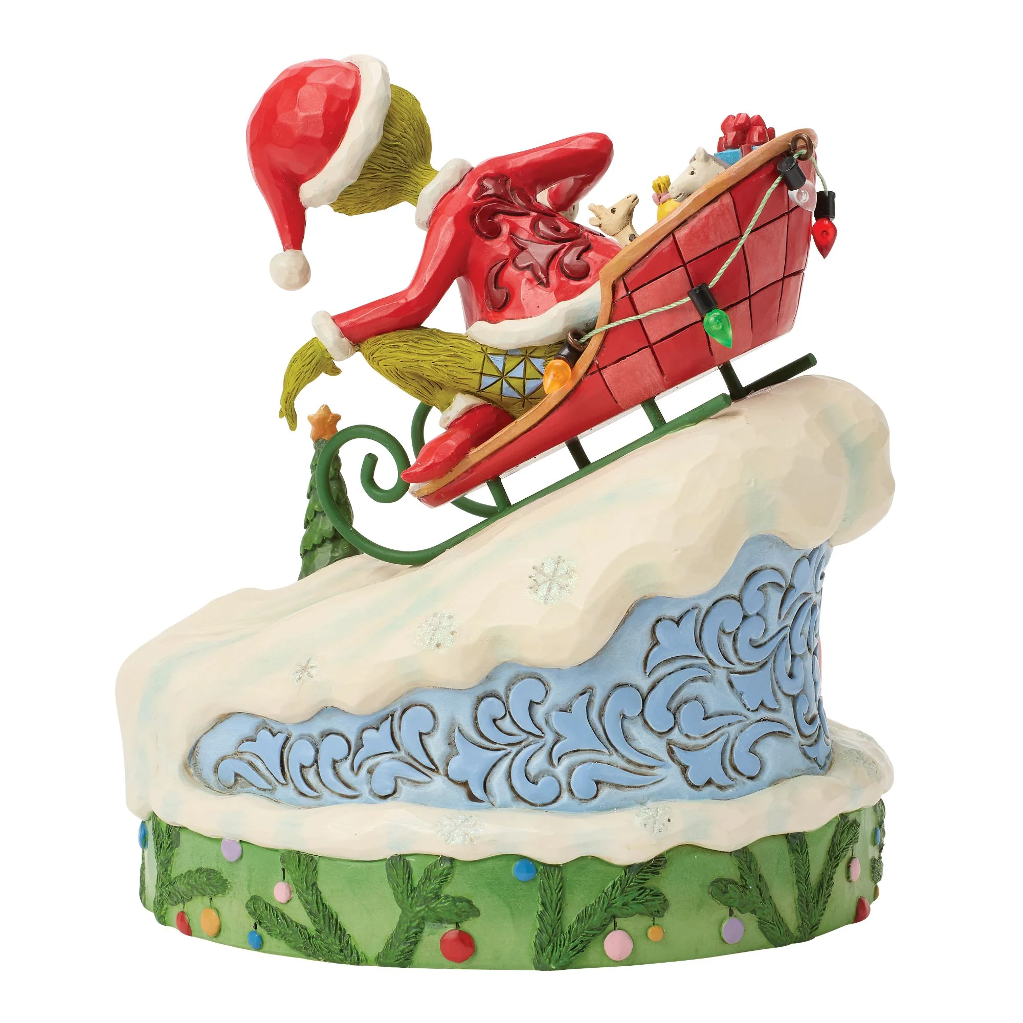 Grinch on Small Sled Figurine - Image 4