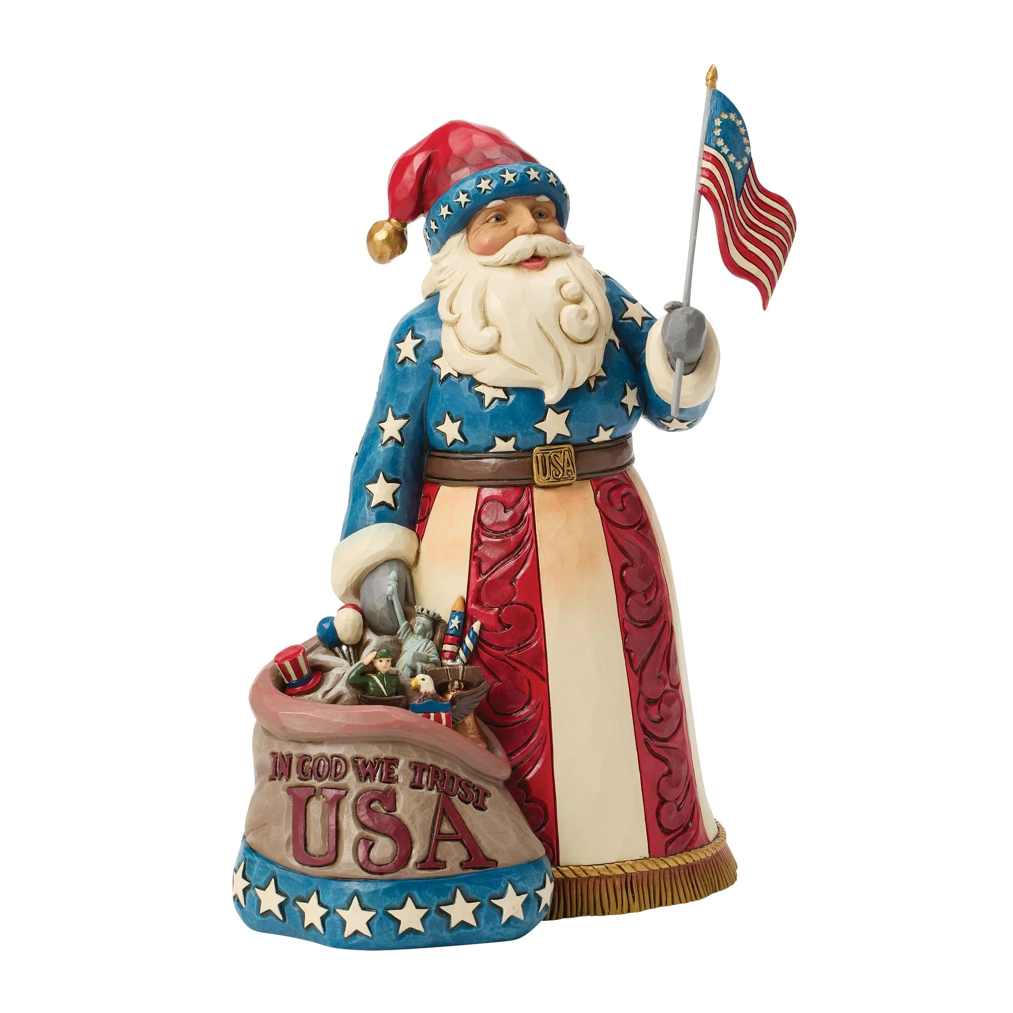Patriotic Santa w/ Flag Fig - Image 2