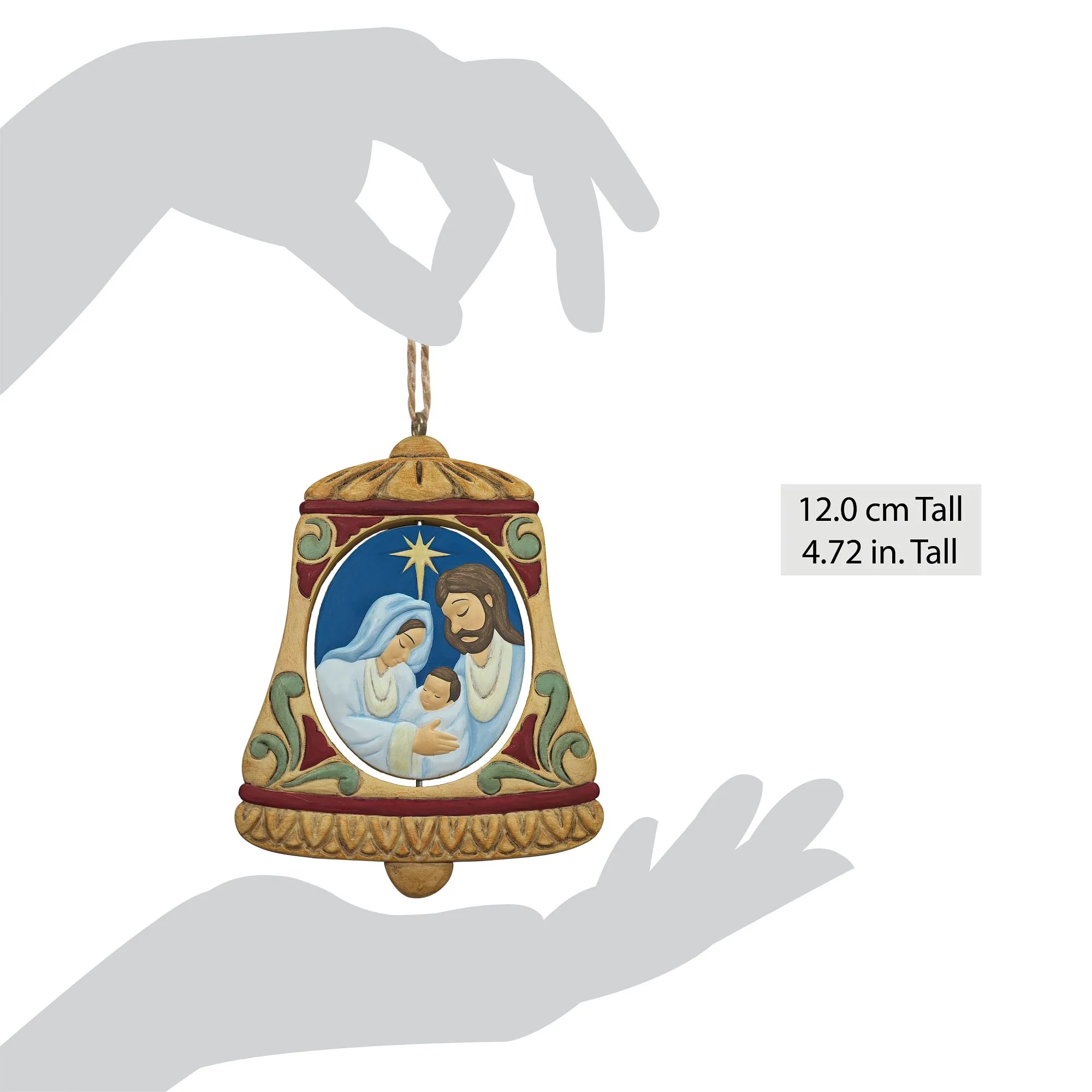 Rotating Holy Family Bell Orn - Image 4