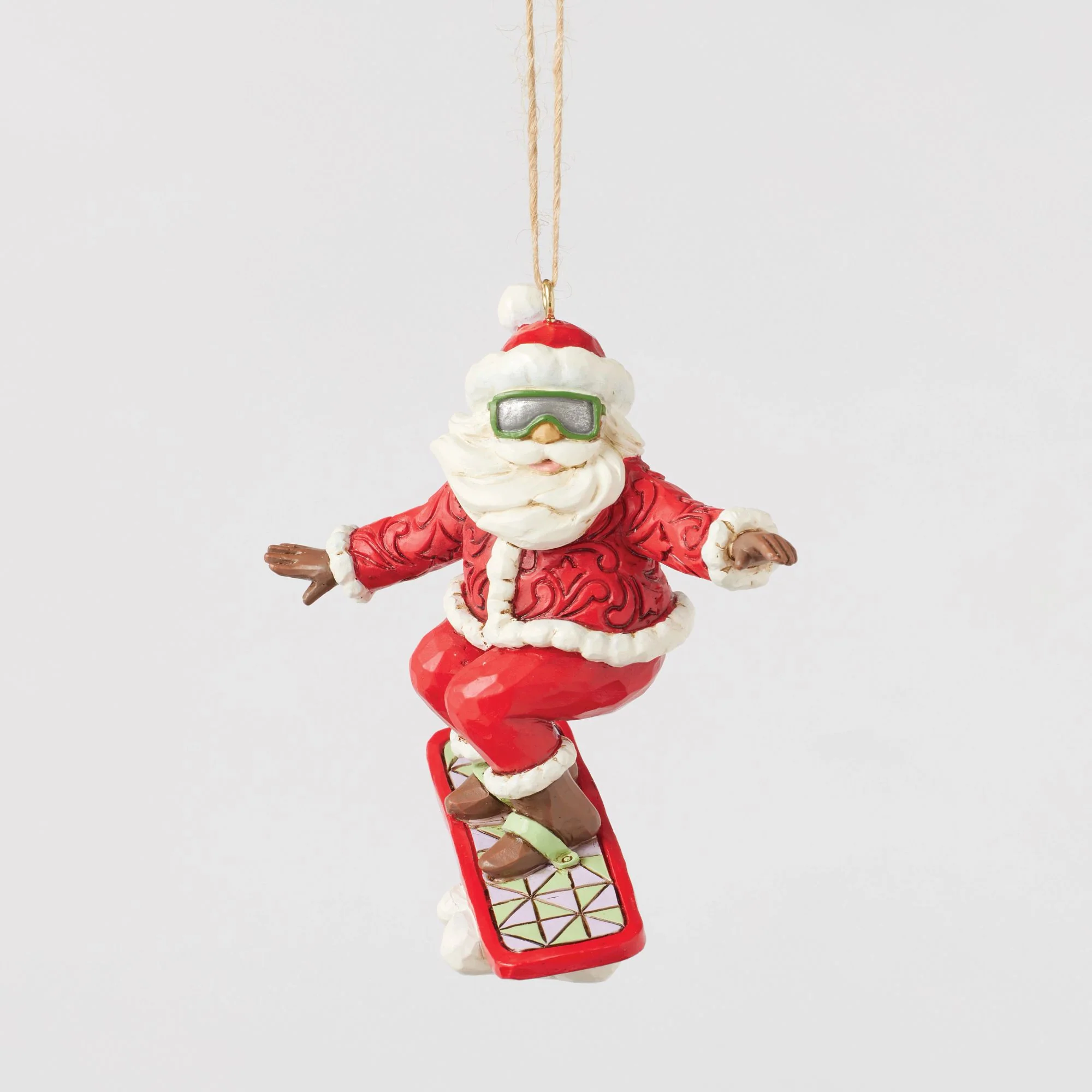 Snowboarding Santa Ornament - Image 6