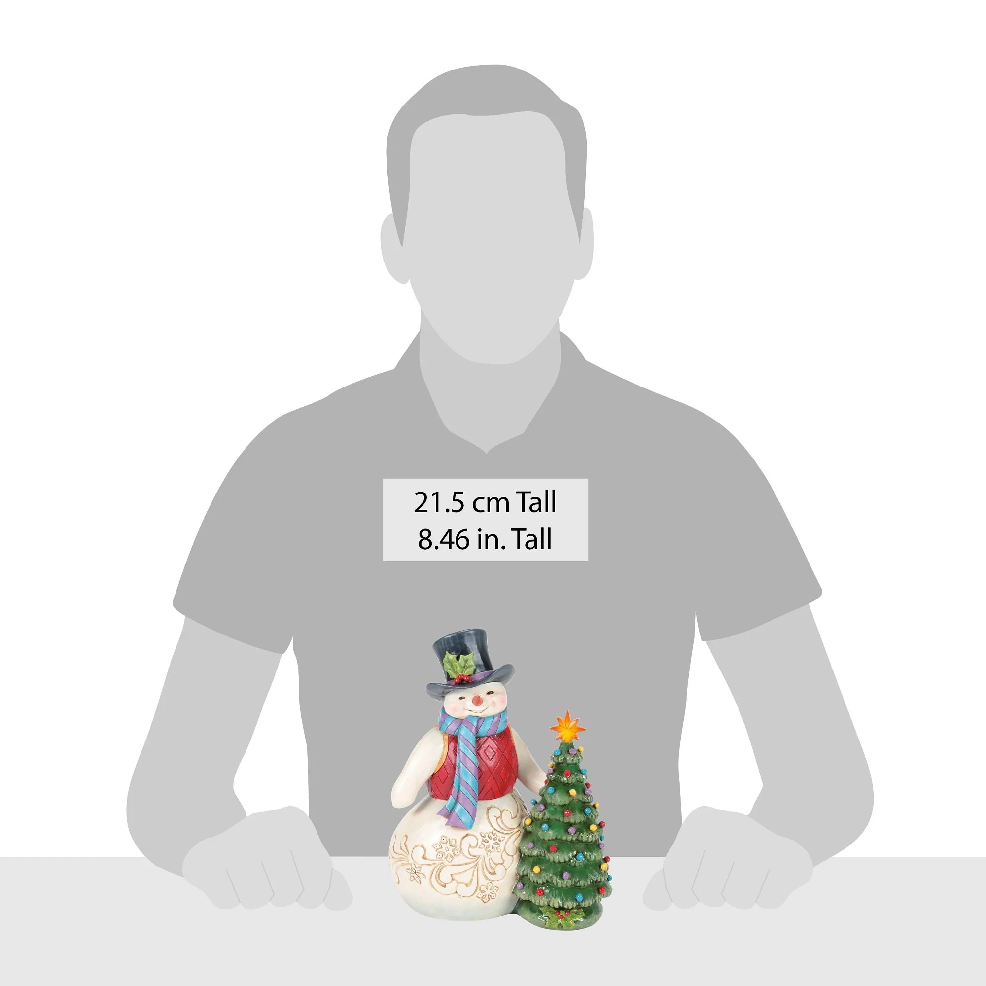 Snowman With Vintage LED Tree - Image 5