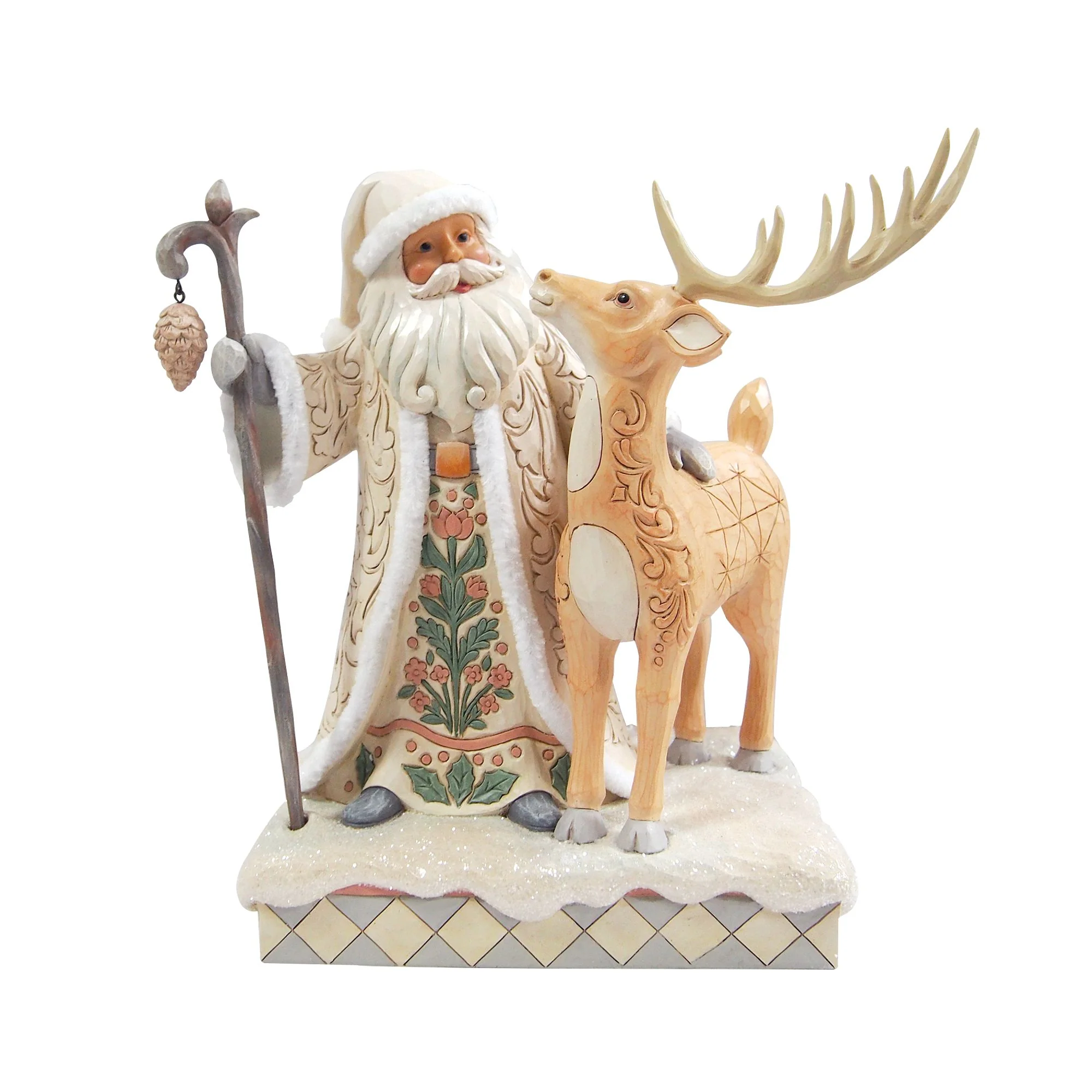 Wdlnd Santa with Buck Figurine
