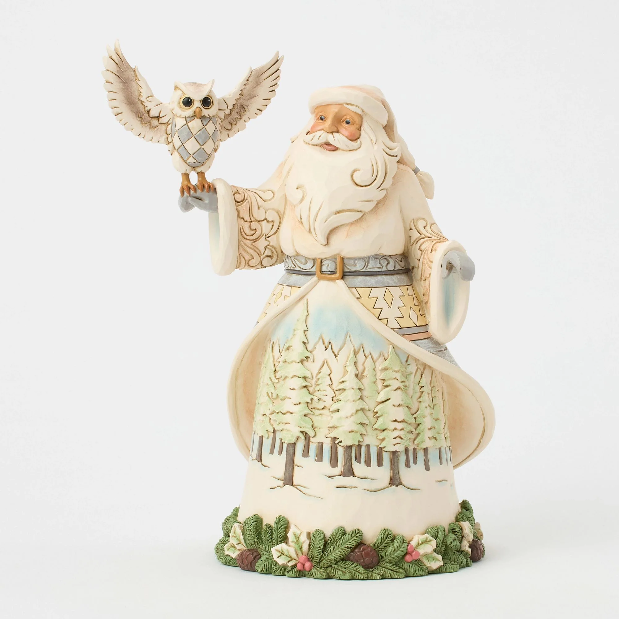 Wdlnd Santa with Owl Figurine - Image 2